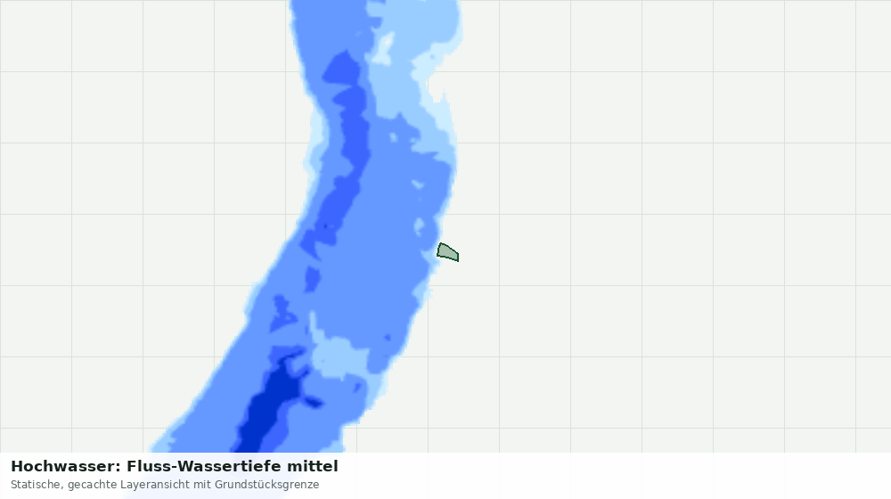Statische Kartenansicht: Hochwasser: Fluss-Wassertiefe mittel