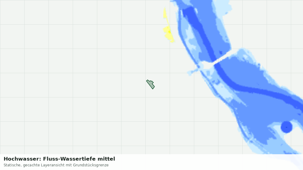 Statische Kartenansicht: Hochwasser: Fluss-Wassertiefe mittel
