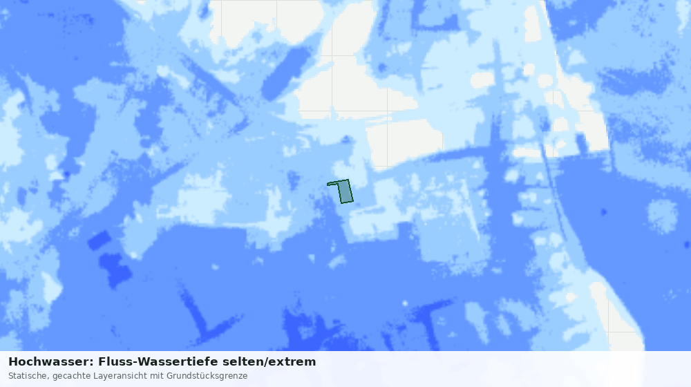 Statische Kartenansicht: Hochwasser: Fluss-Wassertiefe selten/extrem