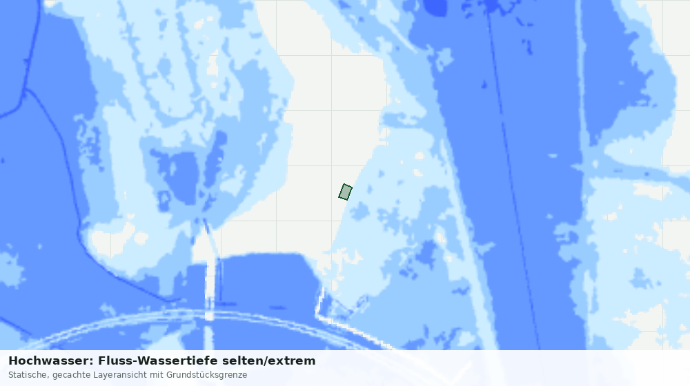 Statische Kartenansicht: Hochwasser: Fluss-Wassertiefe selten/extrem