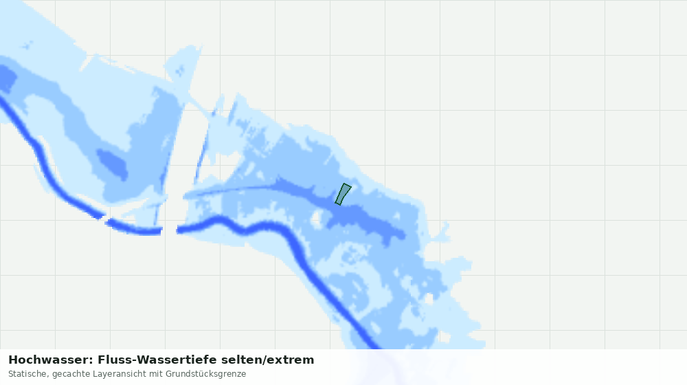 Statische Kartenansicht: Hochwasser: Fluss-Wassertiefe selten/extrem