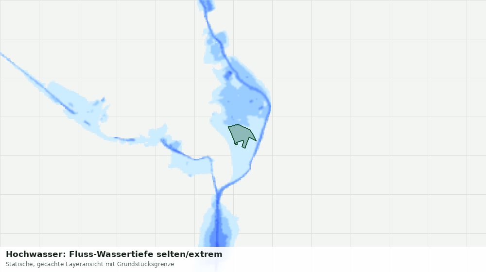 Statische Kartenansicht: Hochwasser: Fluss-Wassertiefe selten/extrem
