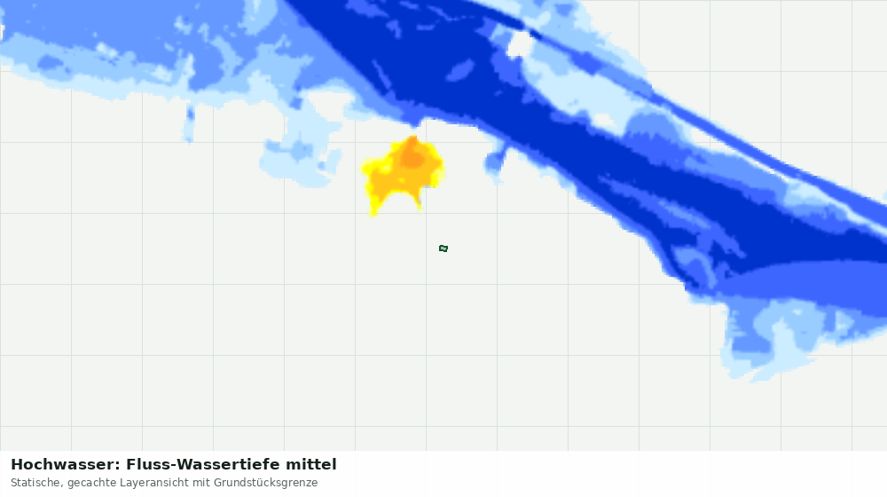 Statische Kartenansicht: Hochwasser: Fluss-Wassertiefe mittel