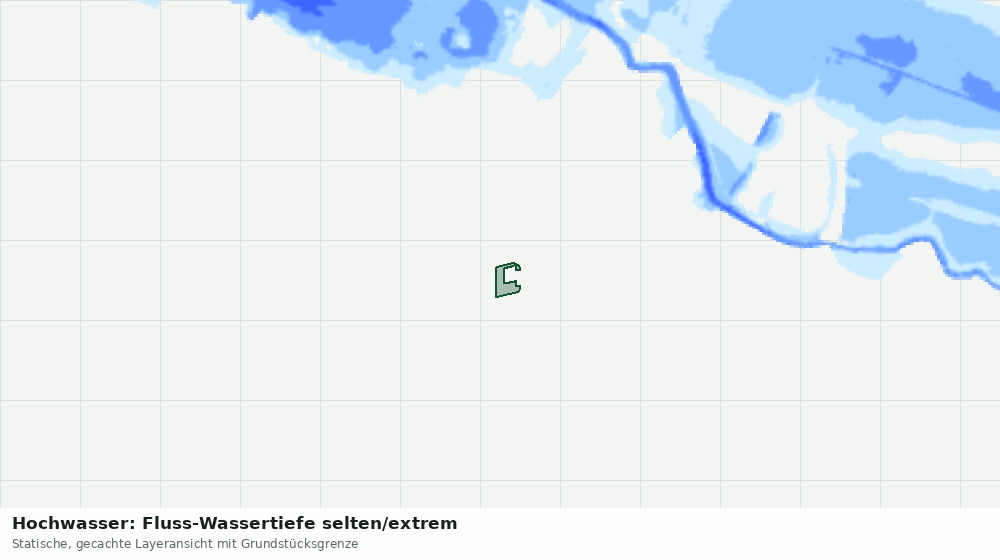 Statische Kartenansicht: Hochwasser: Fluss-Wassertiefe selten/extrem