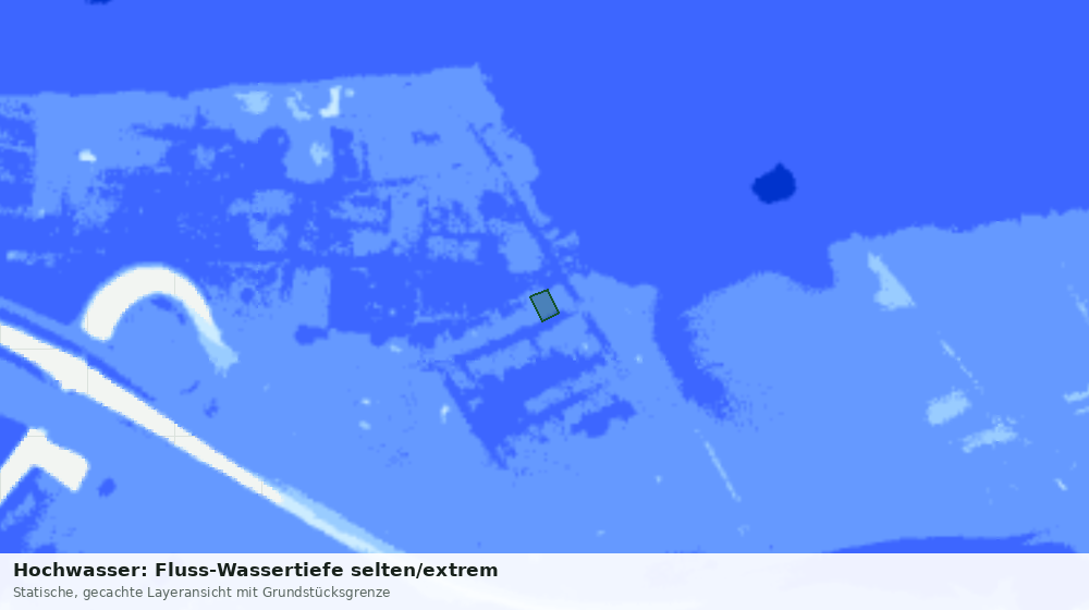 Statische Kartenansicht: Hochwasser: Fluss-Wassertiefe selten/extrem