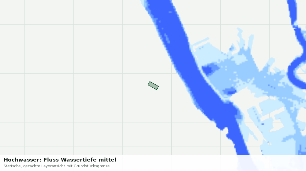 Statische Kartenansicht: Hochwasser: Fluss-Wassertiefe mittel