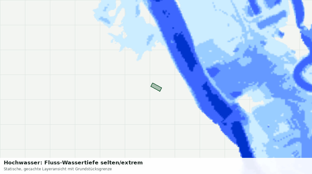 Statische Kartenansicht: Hochwasser: Fluss-Wassertiefe selten/extrem