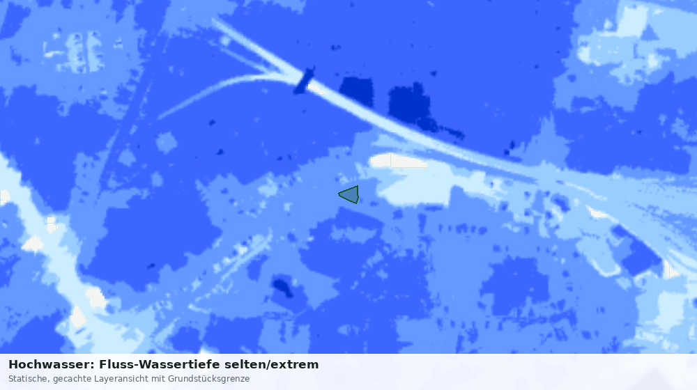 Statische Kartenansicht: Hochwasser: Fluss-Wassertiefe selten/extrem