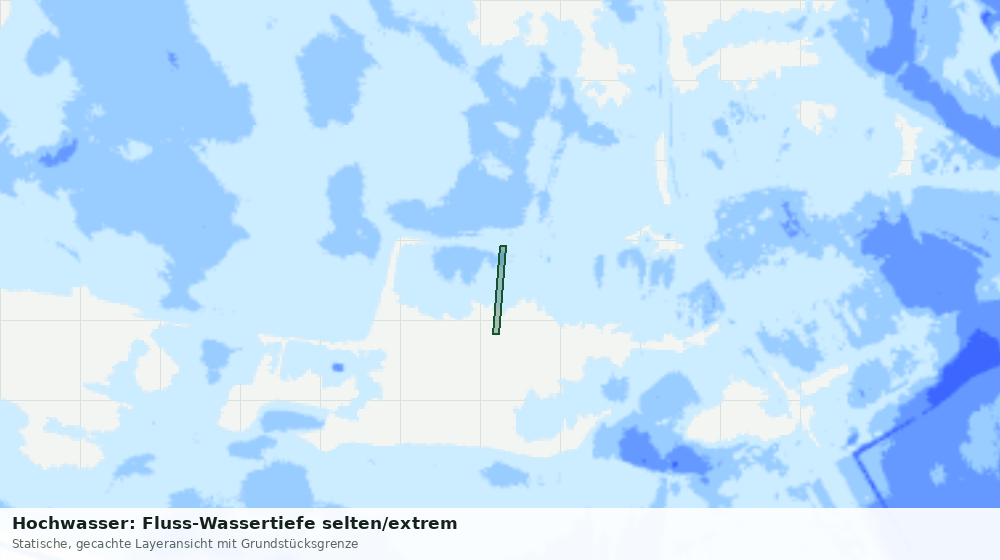 Statische Kartenansicht: Hochwasser: Fluss-Wassertiefe selten/extrem