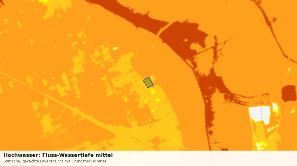 Statische Kartenansicht: Hochwasser: Fluss-Wassertiefe mittel