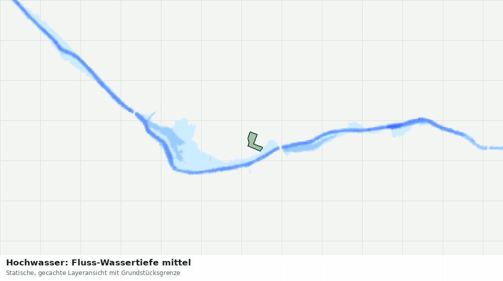 Statische Kartenansicht: Hochwasser: Fluss-Wassertiefe mittel