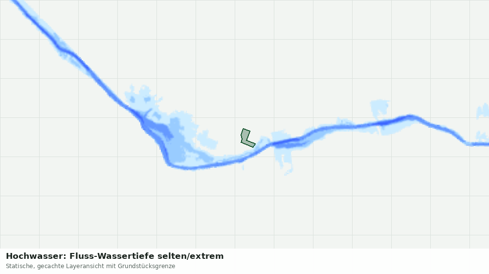 Statische Kartenansicht: Hochwasser: Fluss-Wassertiefe selten/extrem