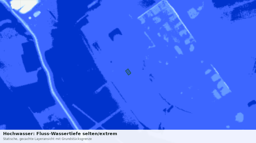 Statische Kartenansicht: Hochwasser: Fluss-Wassertiefe selten/extrem