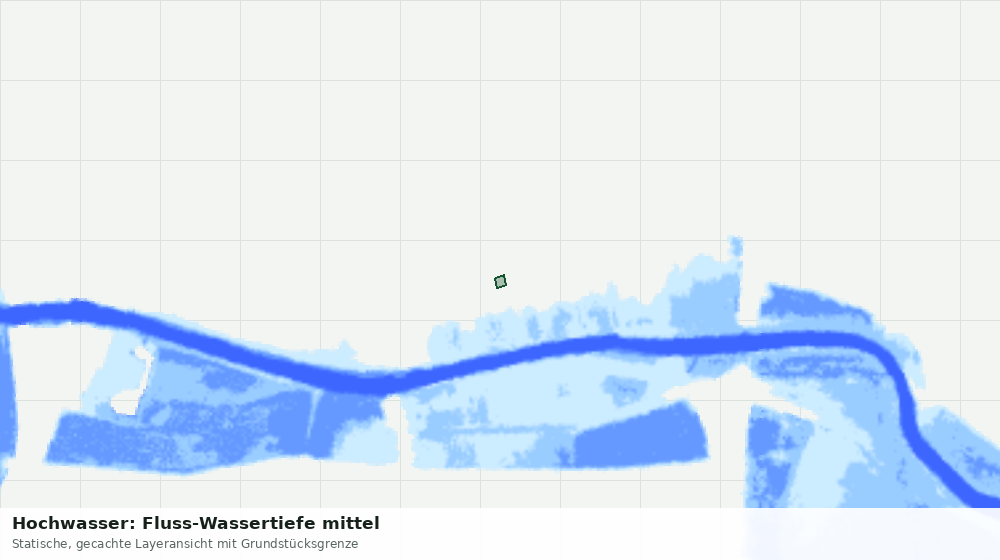 Statische Kartenansicht: Hochwasser: Fluss-Wassertiefe mittel