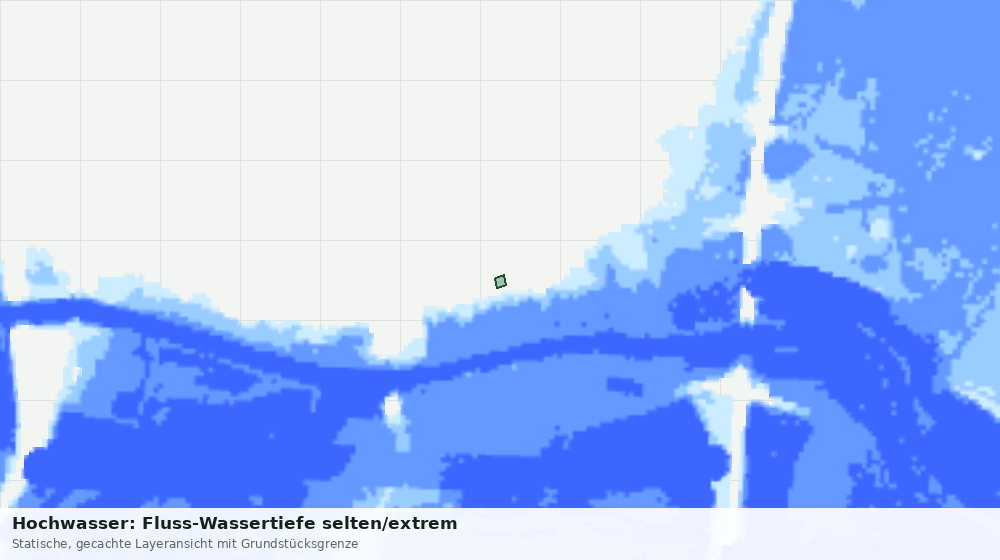 Statische Kartenansicht: Hochwasser: Fluss-Wassertiefe selten/extrem