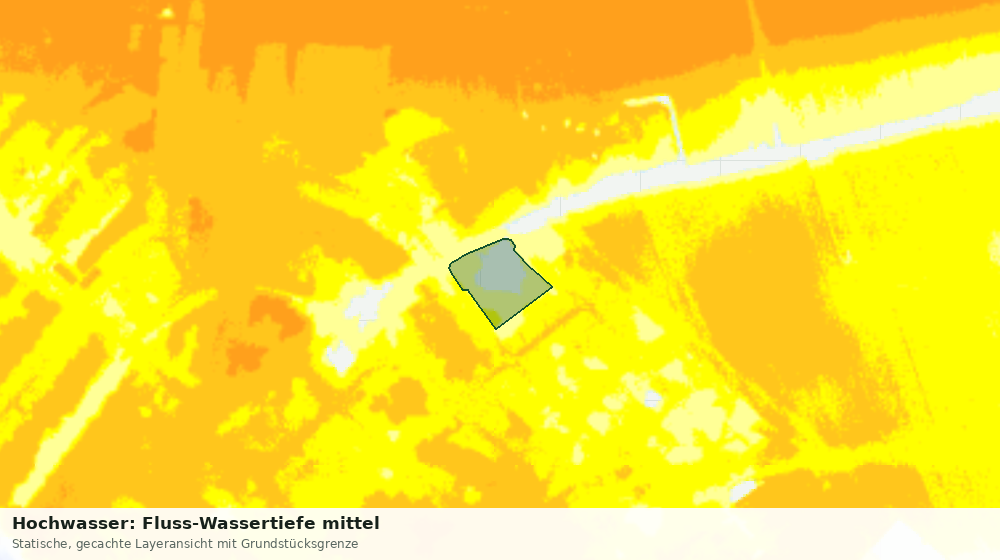 Statische Kartenansicht: Hochwasser: Fluss-Wassertiefe mittel