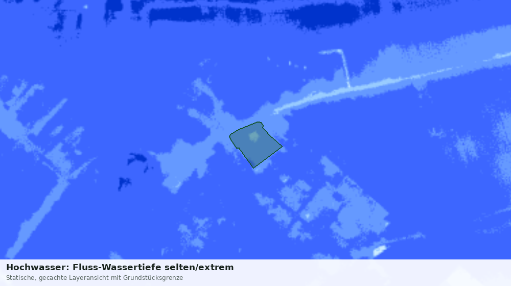 Statische Kartenansicht: Hochwasser: Fluss-Wassertiefe selten/extrem