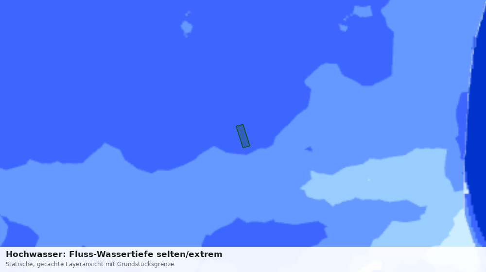 Statische Kartenansicht: Hochwasser: Fluss-Wassertiefe selten/extrem