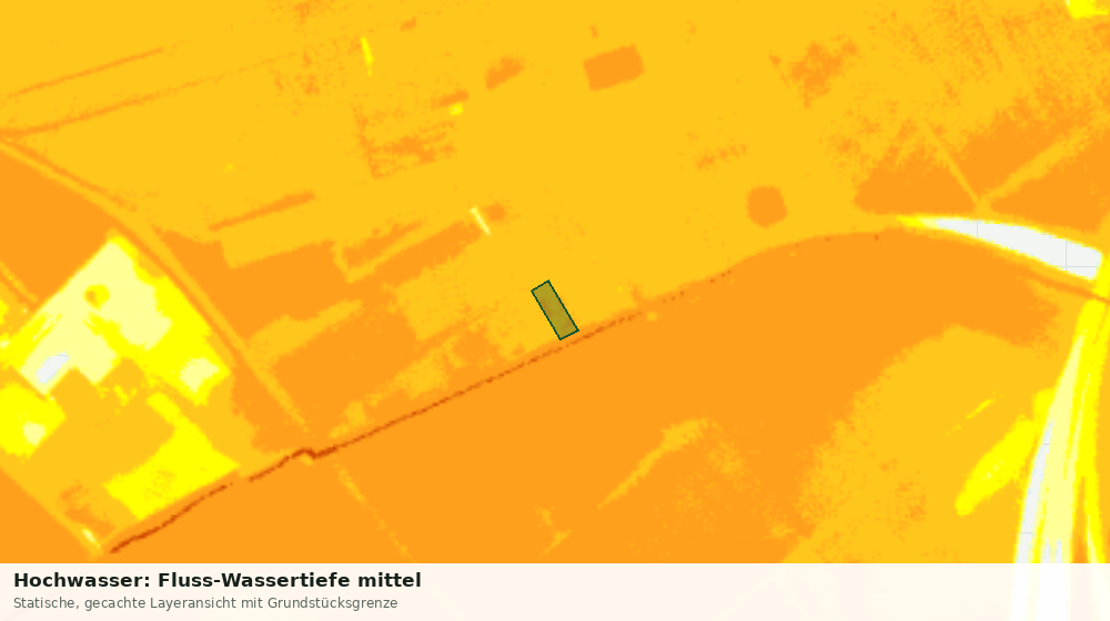 Statische Kartenansicht: Hochwasser: Fluss-Wassertiefe mittel