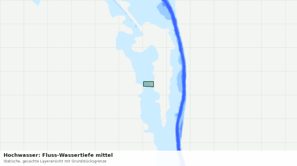 Statische Kartenansicht: Hochwasser: Fluss-Wassertiefe mittel