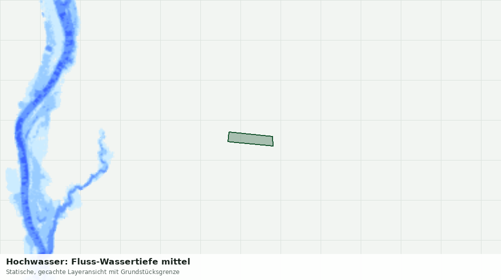 Statische Kartenansicht: Hochwasser: Fluss-Wassertiefe mittel