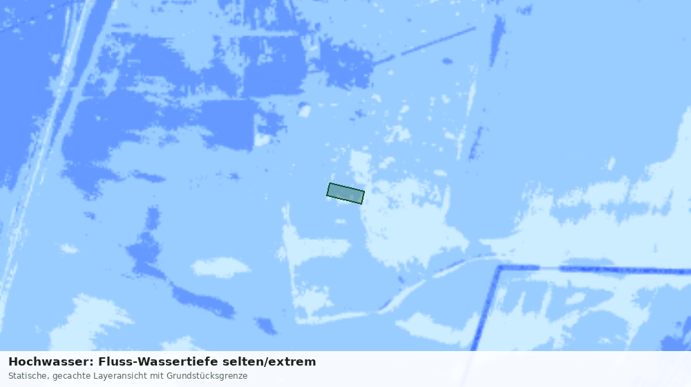 Statische Kartenansicht: Hochwasser: Fluss-Wassertiefe selten/extrem