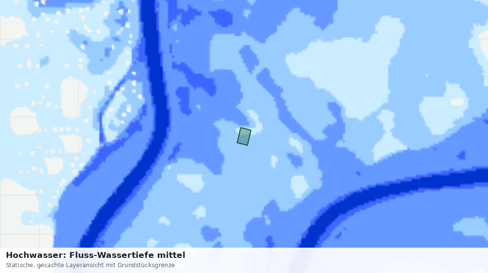 Statische Kartenansicht: Hochwasser: Fluss-Wassertiefe mittel