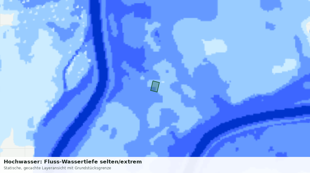 Statische Kartenansicht: Hochwasser: Fluss-Wassertiefe selten/extrem