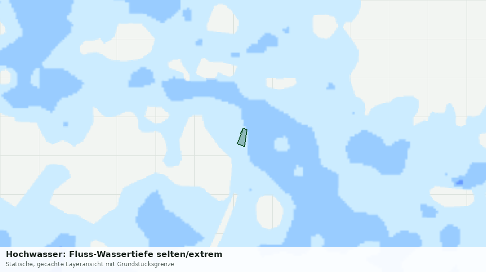 Statische Kartenansicht: Hochwasser: Fluss-Wassertiefe selten/extrem