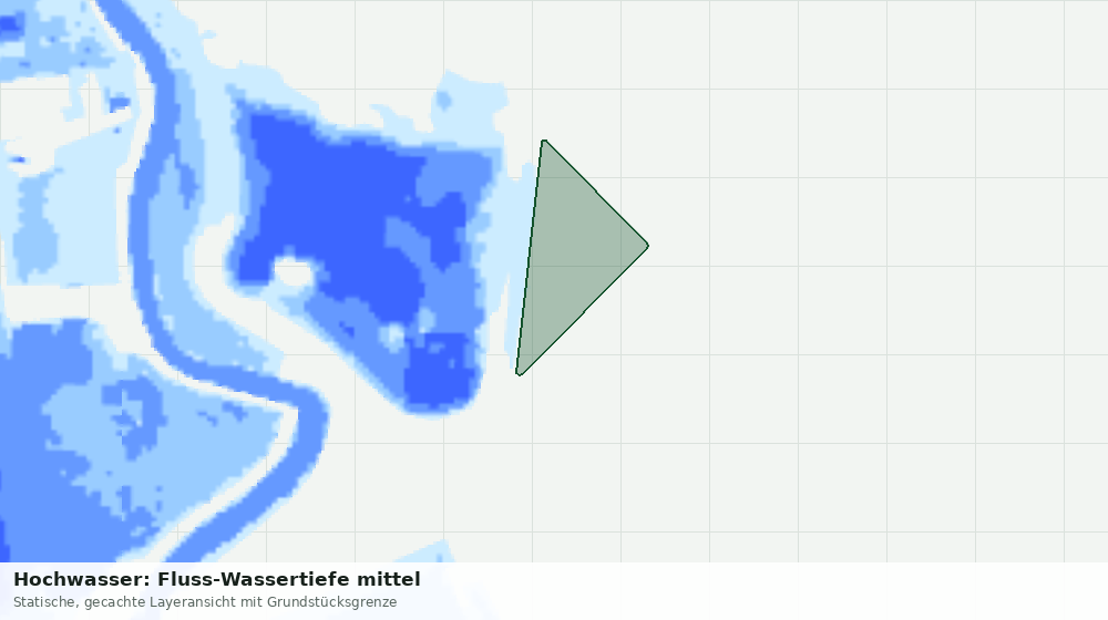 Statische Kartenansicht: Hochwasser: Fluss-Wassertiefe mittel