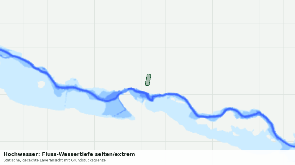 Statische Kartenansicht: Hochwasser: Fluss-Wassertiefe selten/extrem