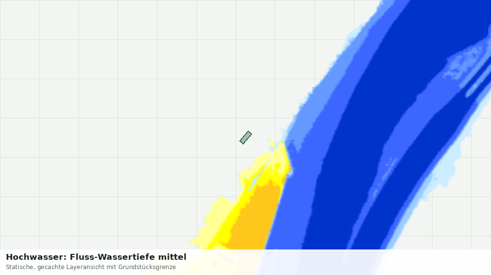 Statische Kartenansicht: Hochwasser: Fluss-Wassertiefe mittel