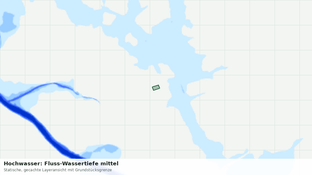 Statische Kartenansicht: Hochwasser: Fluss-Wassertiefe mittel
