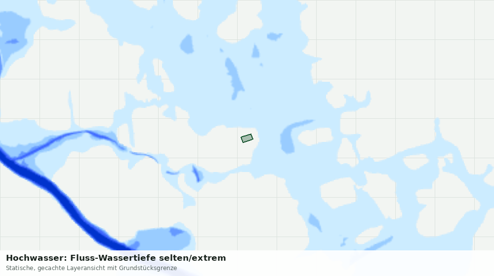 Statische Kartenansicht: Hochwasser: Fluss-Wassertiefe selten/extrem