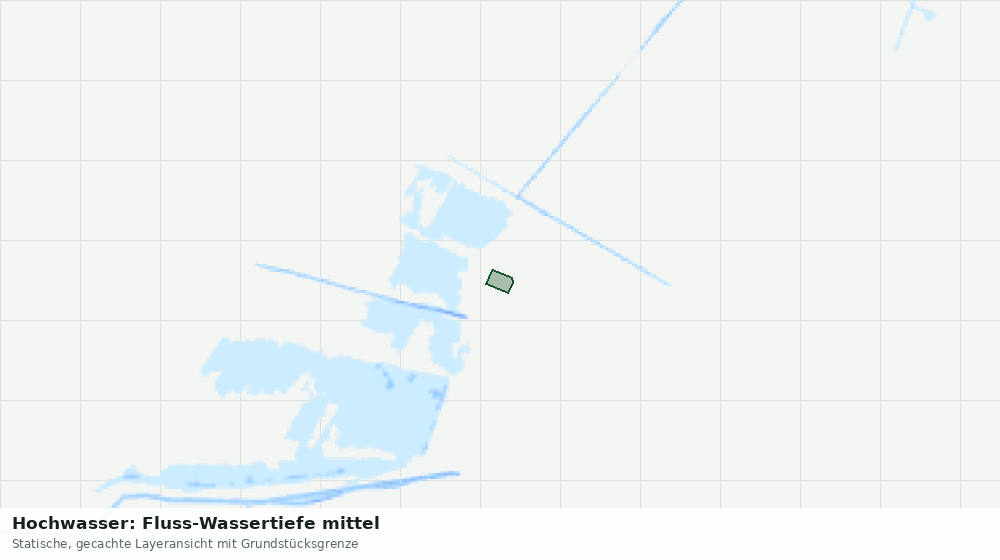 Statische Kartenansicht: Hochwasser: Fluss-Wassertiefe mittel