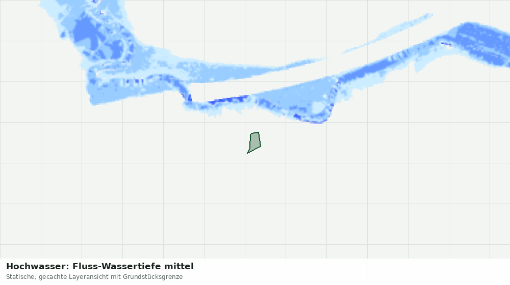 Statische Kartenansicht: Hochwasser: Fluss-Wassertiefe mittel