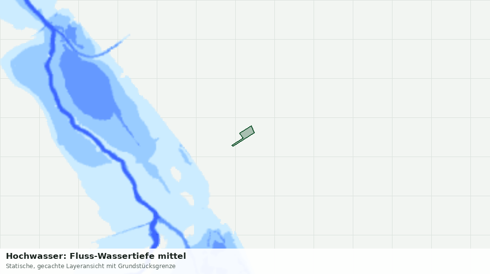 Statische Kartenansicht: Hochwasser: Fluss-Wassertiefe mittel