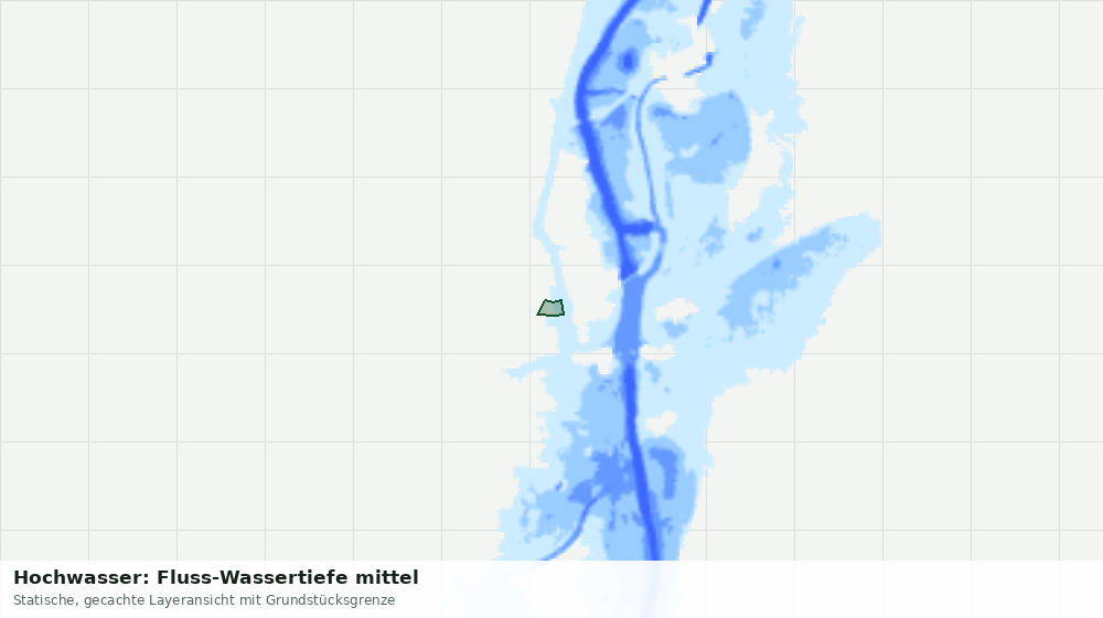 Statische Kartenansicht: Hochwasser: Fluss-Wassertiefe mittel