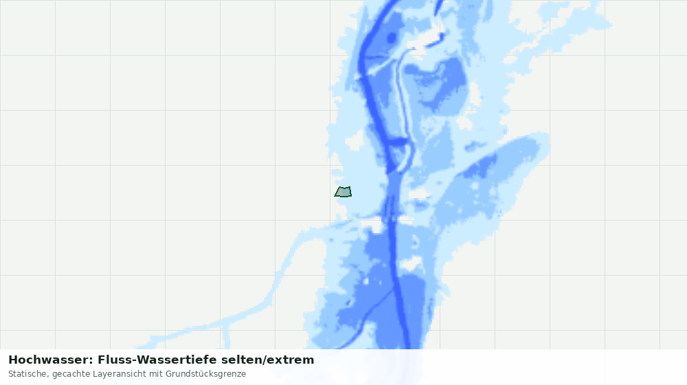 Statische Kartenansicht: Hochwasser: Fluss-Wassertiefe selten/extrem