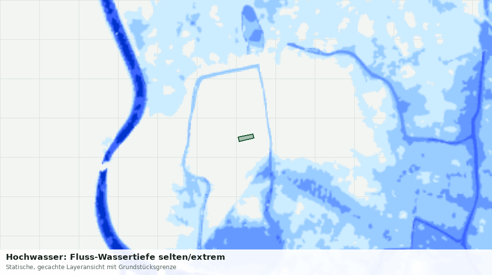 Statische Kartenansicht: Hochwasser: Fluss-Wassertiefe selten/extrem