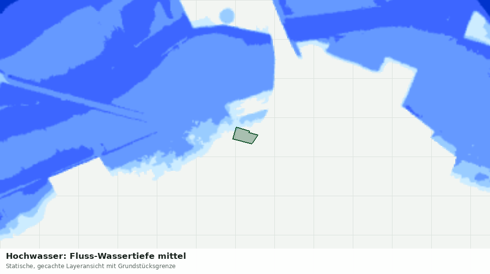 Statische Kartenansicht: Hochwasser: Fluss-Wassertiefe mittel