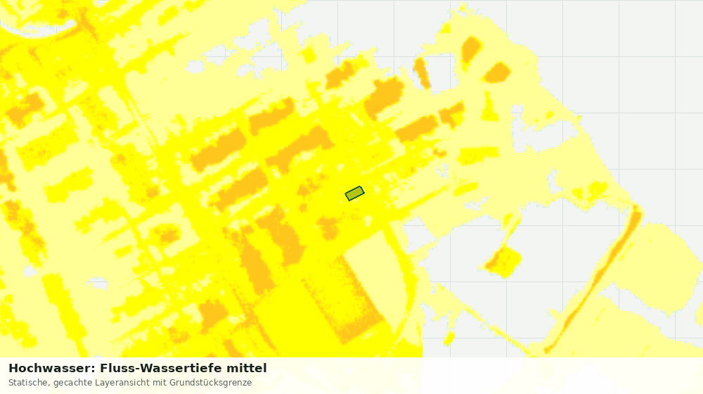 Statische Kartenansicht: Hochwasser: Fluss-Wassertiefe mittel