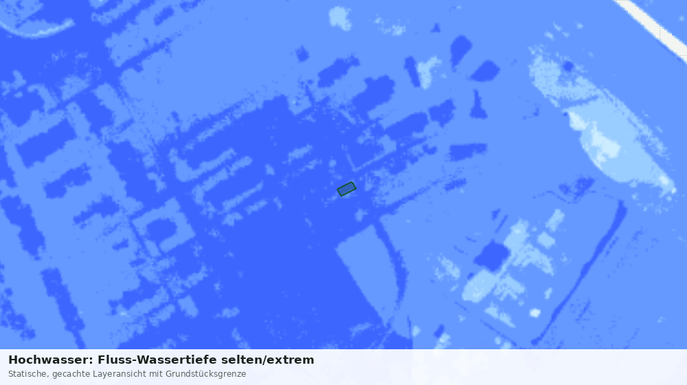 Statische Kartenansicht: Hochwasser: Fluss-Wassertiefe selten/extrem