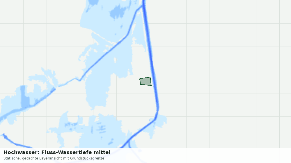 Statische Kartenansicht: Hochwasser: Fluss-Wassertiefe mittel
