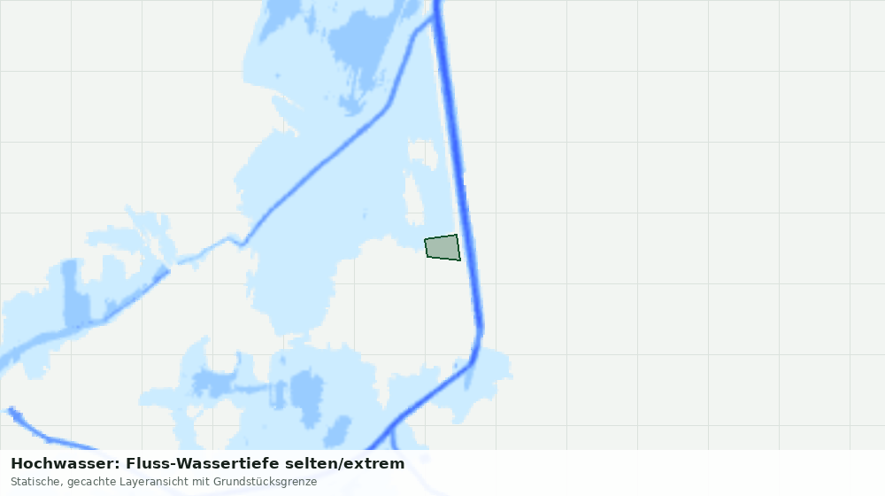 Statische Kartenansicht: Hochwasser: Fluss-Wassertiefe selten/extrem