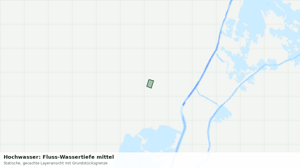 Statische Kartenansicht: Hochwasser: Fluss-Wassertiefe mittel