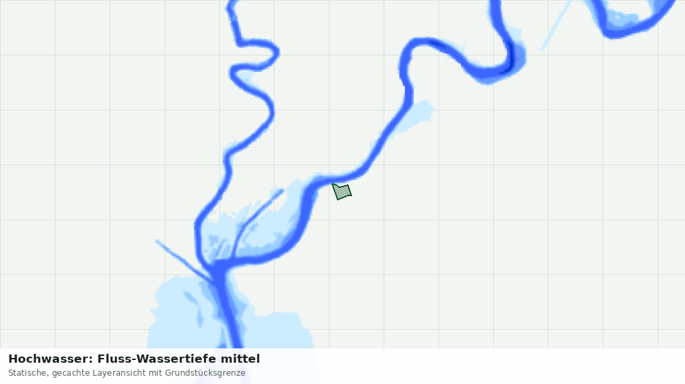 Statische Kartenansicht: Hochwasser: Fluss-Wassertiefe mittel