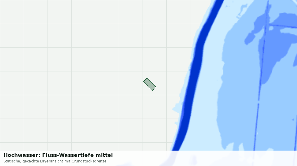 Statische Kartenansicht: Hochwasser: Fluss-Wassertiefe mittel