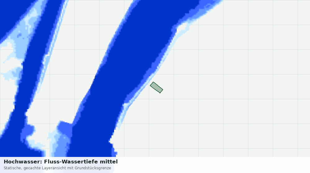 Statische Kartenansicht: Hochwasser: Fluss-Wassertiefe mittel