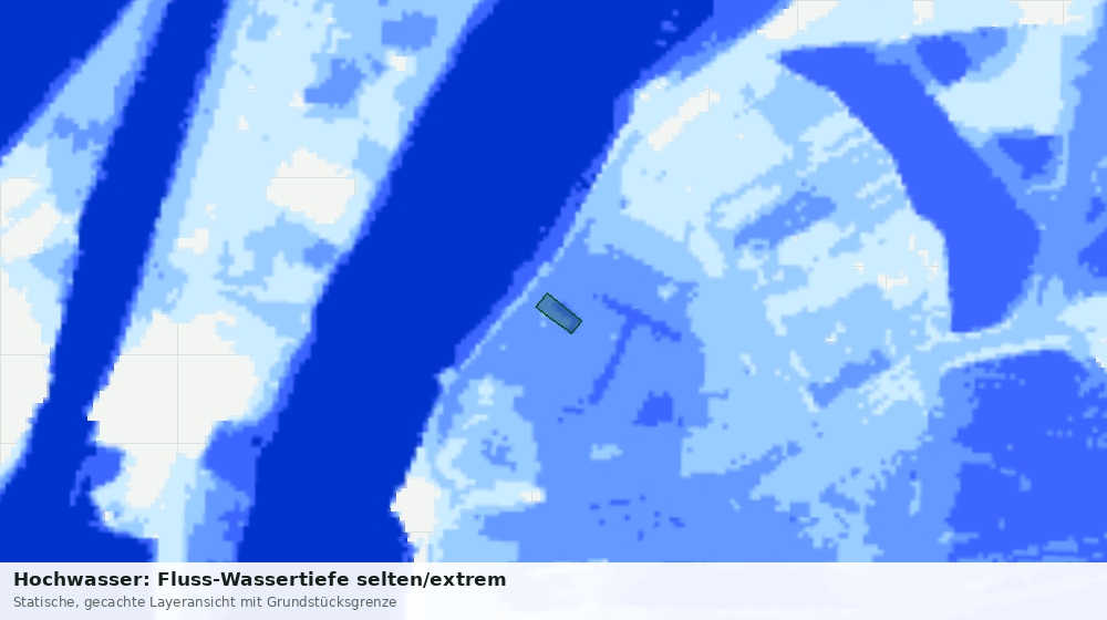 Statische Kartenansicht: Hochwasser: Fluss-Wassertiefe selten/extrem